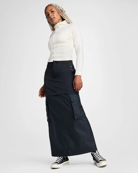 Half-Zip Mock Neck Long Sleeve Top