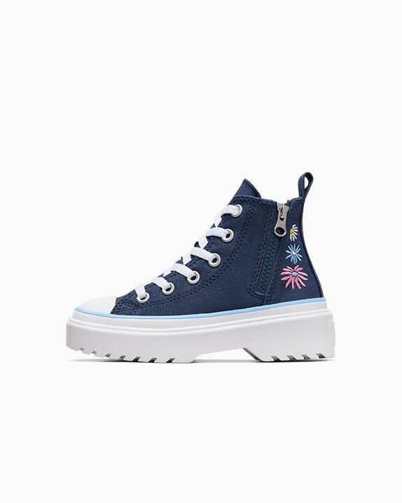 Chuck Taylor All Star Lugged Lift Platform Easy On Floral Embroidery High Top