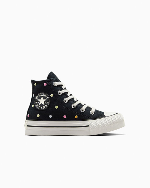 Chuck Taylor All Star Lift Embroidered Polka Dots Platform High Top