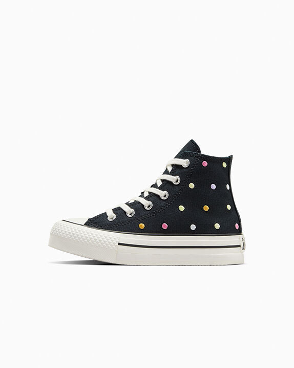 Chuck Taylor All Star Lift Embroidered Polka Dots Platform High Top