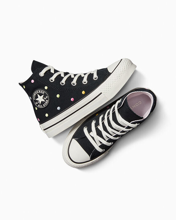 Chuck Taylor All Star Lift Embroidered Polka Dots Platform High Top