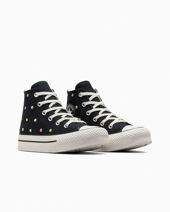 Chuck Taylor All Star Lift Embroidered Polka Dots Platform High Top