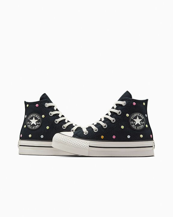 Chuck Taylor All Star Lift Embroidered Polka Dots Platform High Top
