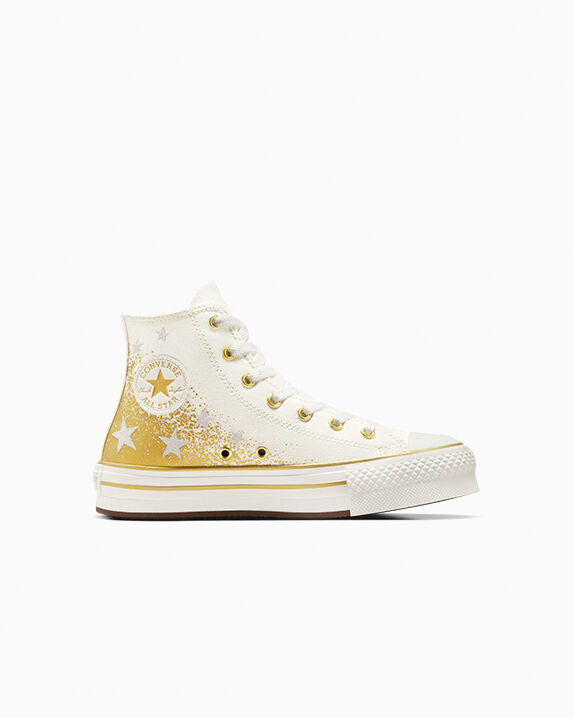 Chuck Taylor All Star EVA Lift Platform Gold Metallic High Top