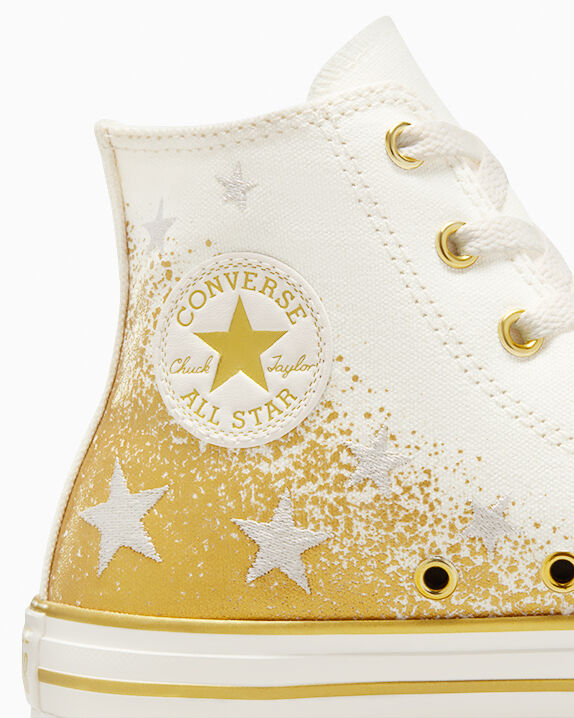 Chuck Taylor All Star EVA Lift Platform Gold Metallic High Top