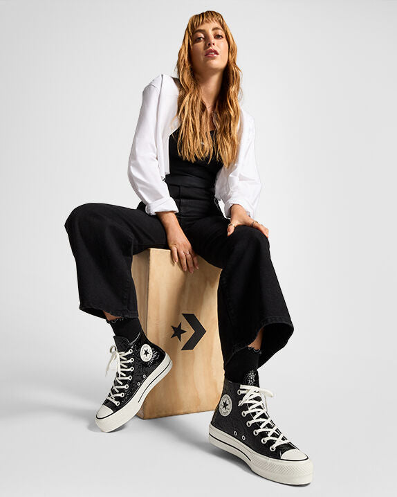 Chuck Taylor All Star Lift Platform Crinkled Leather High Top
