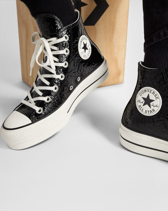 Chuck Taylor All Star Lift Platform Crinkled Leather High Top