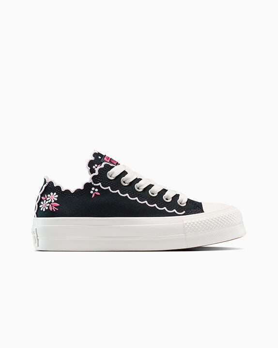 Chuck Taylor All Star Lift Platform Embroidered Flowers Low Top