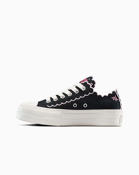 Chuck Taylor All Star Lift Platform Embroidered Flowers Low Top
