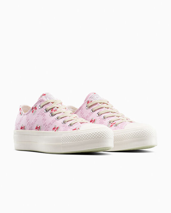 Chuck Taylor All Star Lift Platform Rose Cross Stitch Low Top