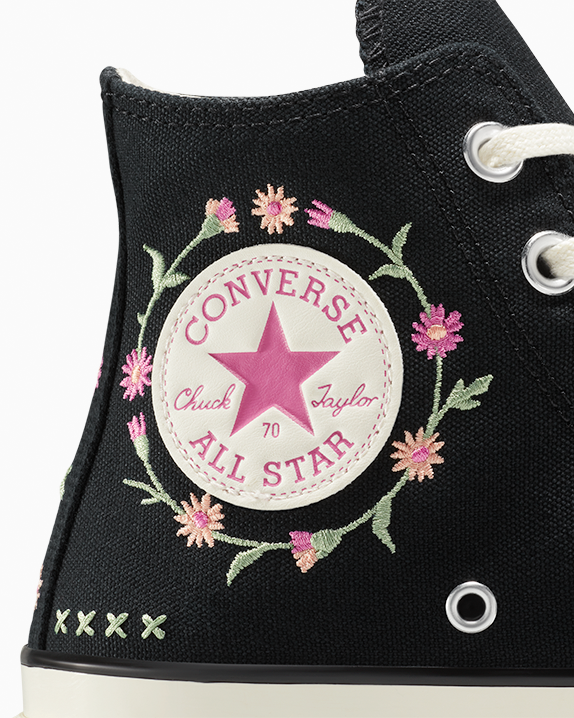 Chuck 70 Embroidered Flowers High Top