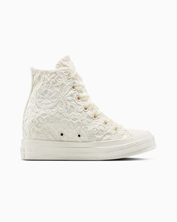 Chuck 70 Wedge Platform Crocheted Satin High Top