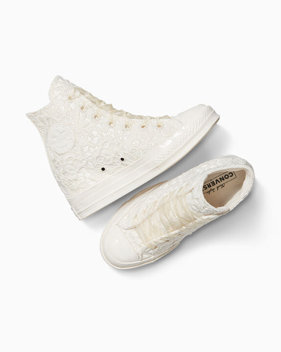 Chuck 70 Wedge Platform Crocheted Satin High Top