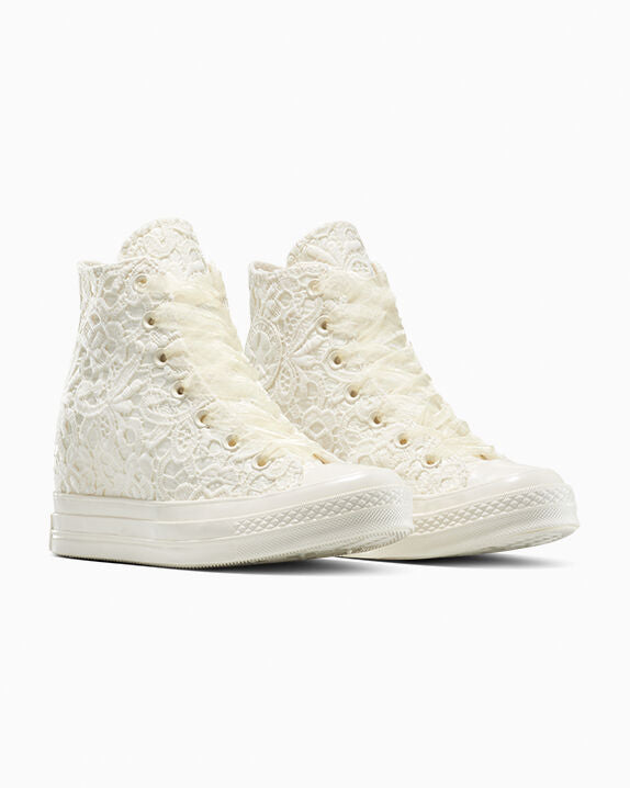 Chuck 70 Wedge Platform Crocheted Satin High Top