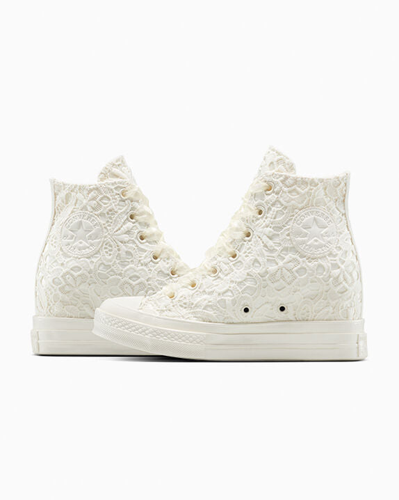 Chuck 70 Wedge Platform Crocheted Satin High Top