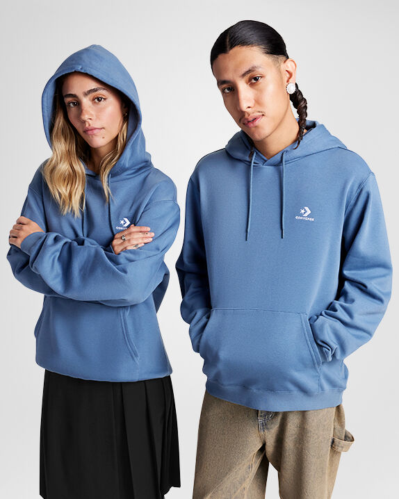 Converse Go-To Embroidered Star Chevron Standard-Fit Fleece Hoodie