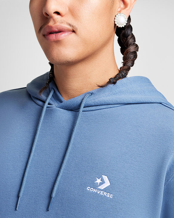 Converse Go-To Embroidered Star Chevron Standard-Fit Fleece Hoodie