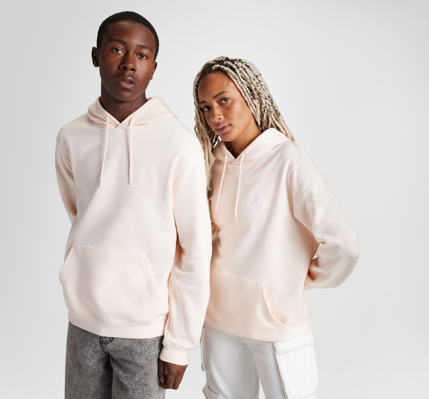 Converse Go-To Embroidered Star Chevron Standard-Fit Fleece Hoodie