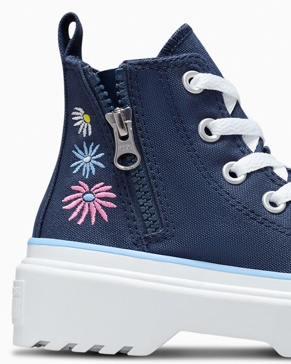 Chuck Taylor All Star Lugged Lift Platform Easy On Floral Embroidery High Top