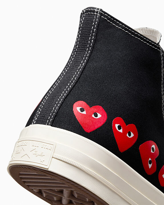 Converse x Comme des Garçons PLAY Chuck 70 Multi Heart High Top