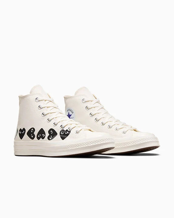 Converse x Comme des Garçons PLAY Chuck 70 Multi Heart High Top