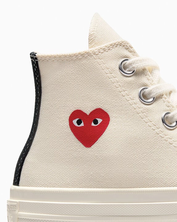 Converse X Comme des Garçons PLAY Chuck 70 OG Single Heart High Top