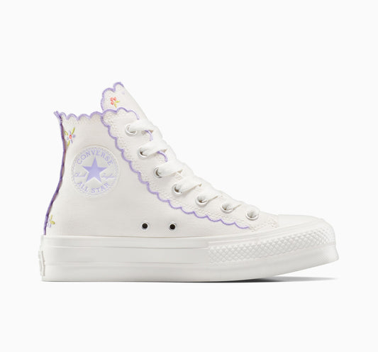 Chuck Taylor All Star Lift Platform Embroidered Flowers High Top