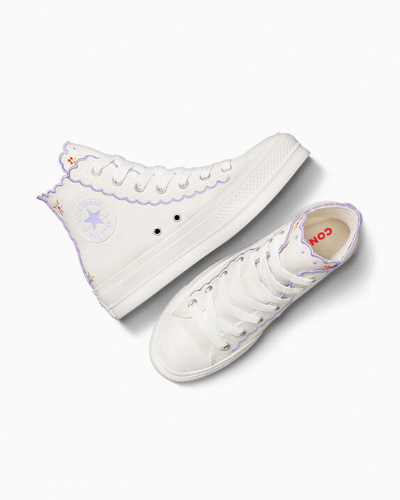Chuck Taylor All Star Lift Platform Embroidered Flowers High Top