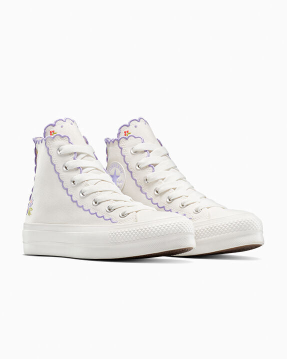 Chuck Taylor All Star Lift Platform Embroidered Flowers High Top