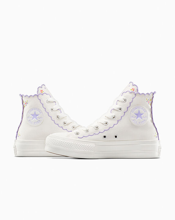Chuck Taylor All Star Lift Platform Embroidered Flowers High Top