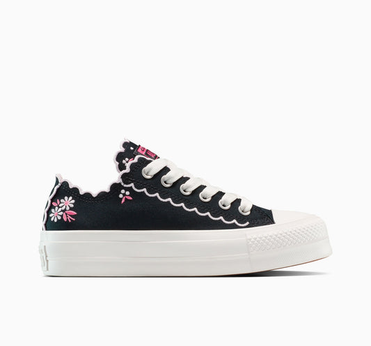 Chuck Taylor All Star Lift Platform Embroidered Flowers Low Top
