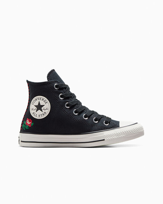 Chuck Taylor All Star Rose Cross Stitch High Top