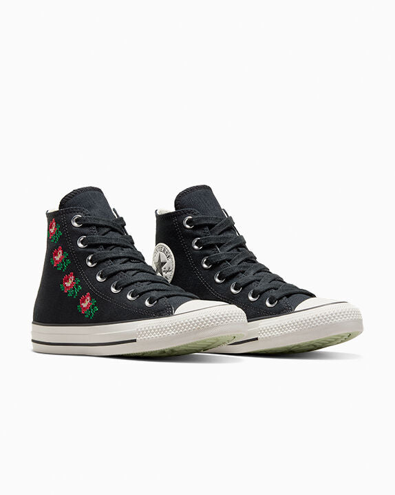 Chuck Taylor All Star Rose Cross Stitch High Top