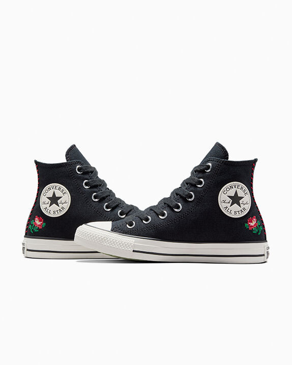 Chuck Taylor All Star Rose Cross Stitch High Top