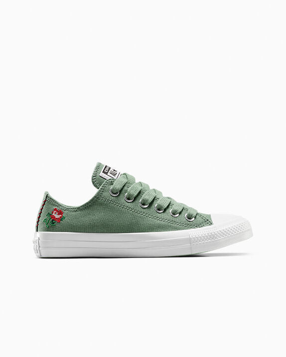 Chuck Taylor All Star Rose Cross Stitch Low Top