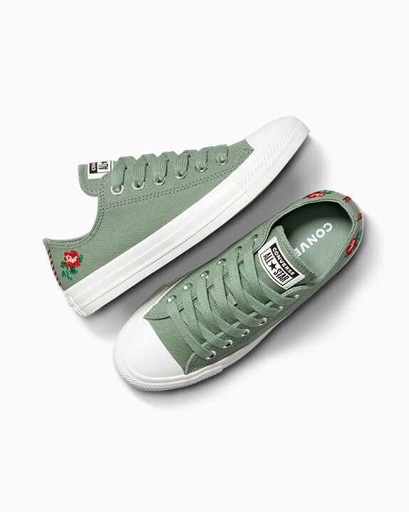 Chuck Taylor All Star Rose Cross Stitch Low Top